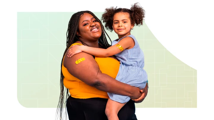 Mãe e Filha vacinadas